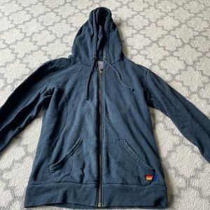 Aviator Nation Navy Blue Bolt Zip Up Hoodie